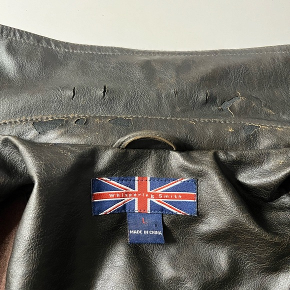 Whispering Smith Men’s Large Brown Button Up Jacket, Pockets Side Pockets, - Picture 9 of 14